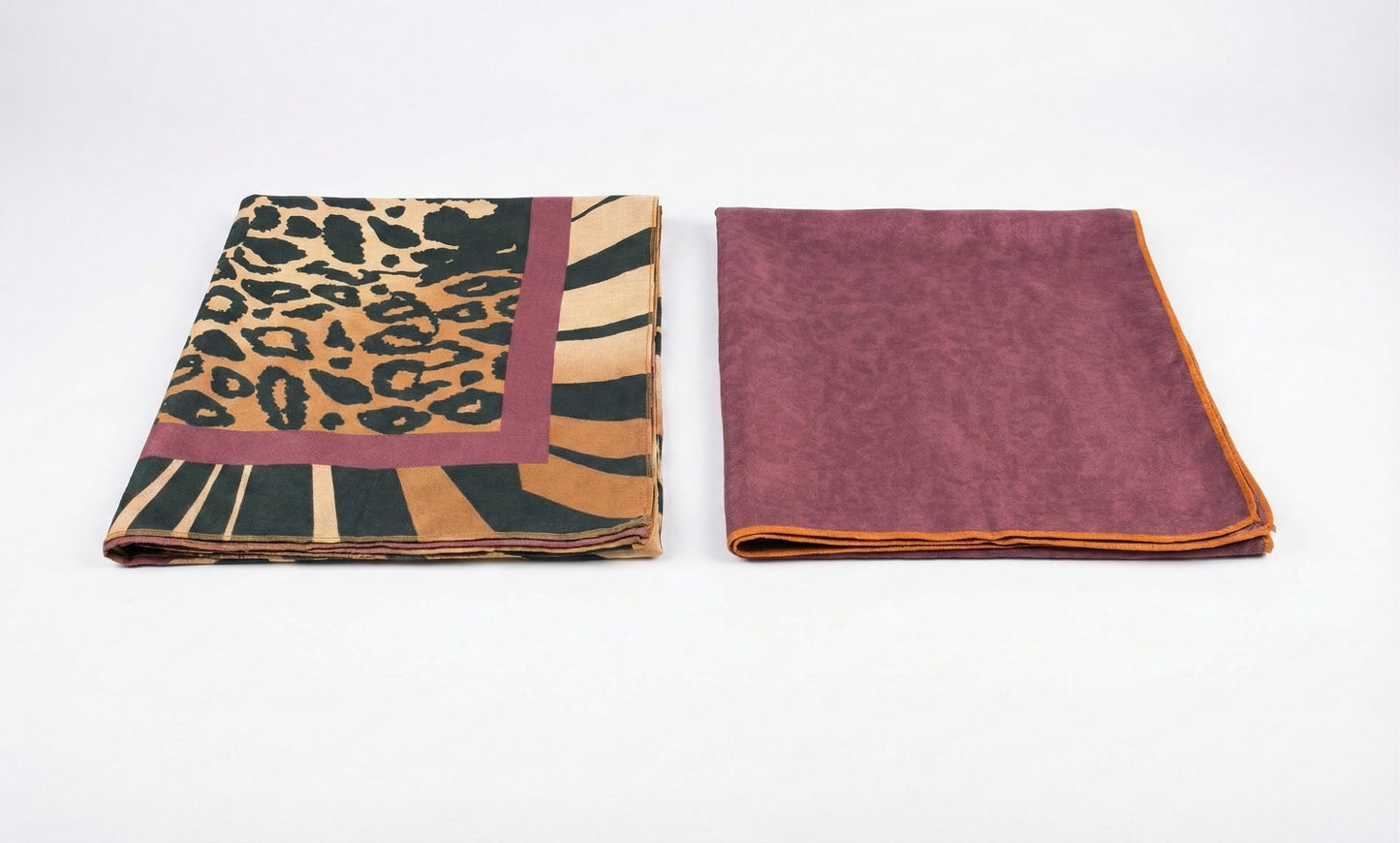 Purple Wild Wool Shawl - Double sided