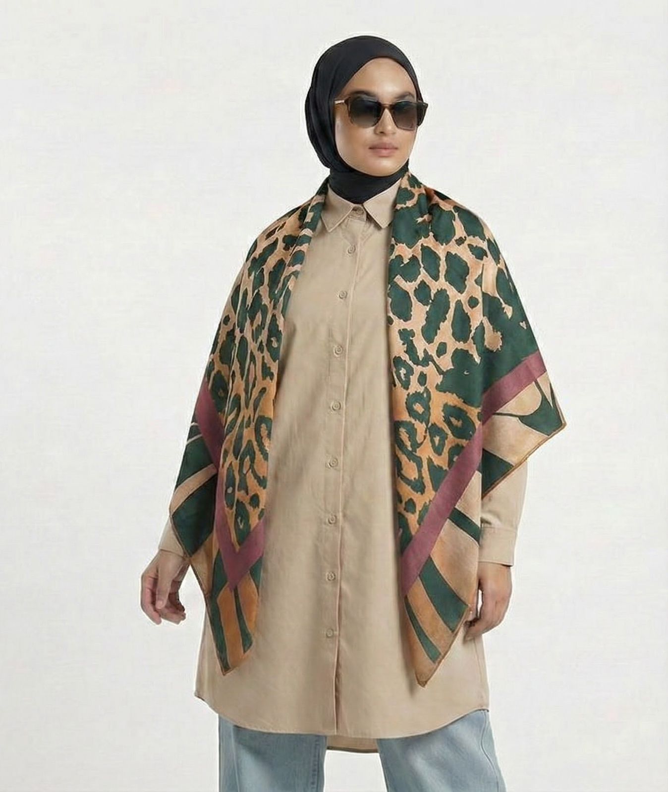 Purple Wild Wool Shawl - Double sided