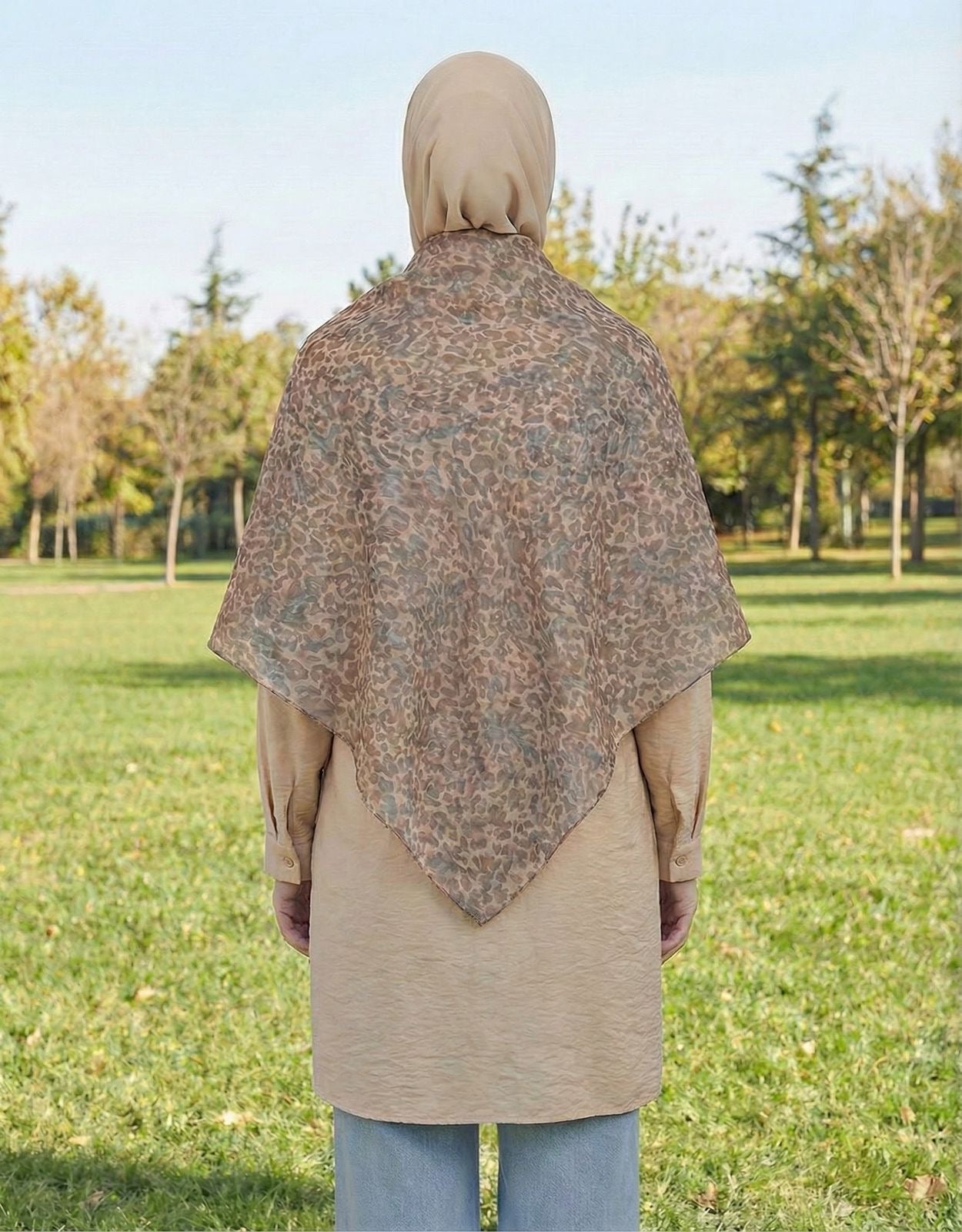 Nude Wild Wool Shawl - Double sided