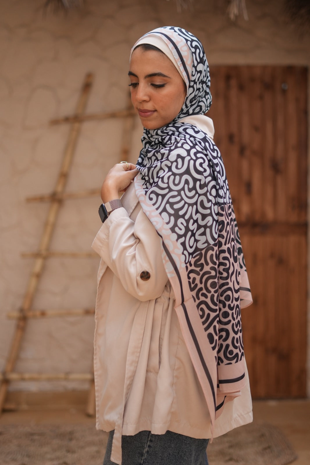 Nude doodles in chiffon