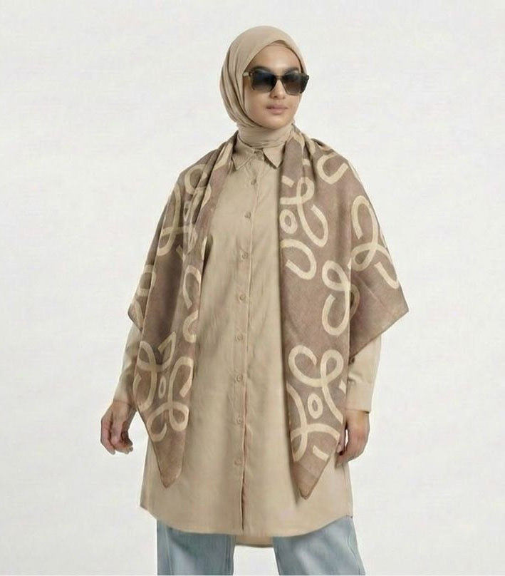 Jade Wool Shawl - Double sided