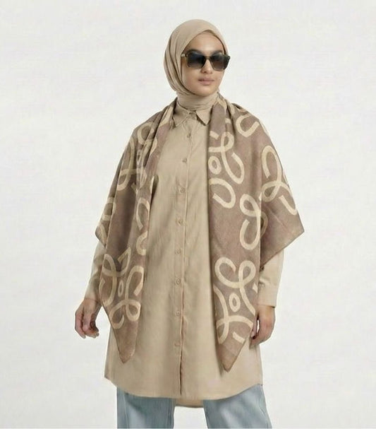 Jade Wool Shawl - Double sided