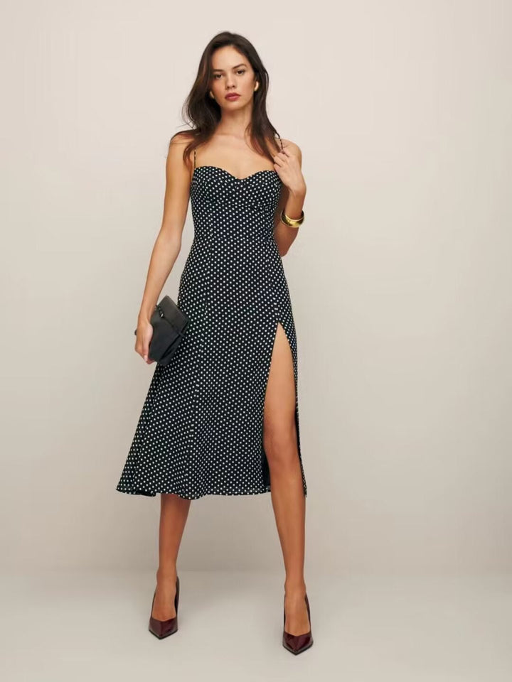 Kristen | French Style Side Split Hem Dress