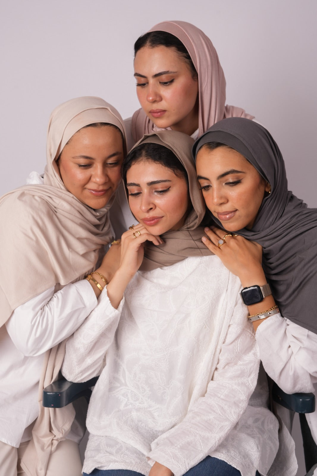 Long scarf-Premium Cotton Lycra with Bandana