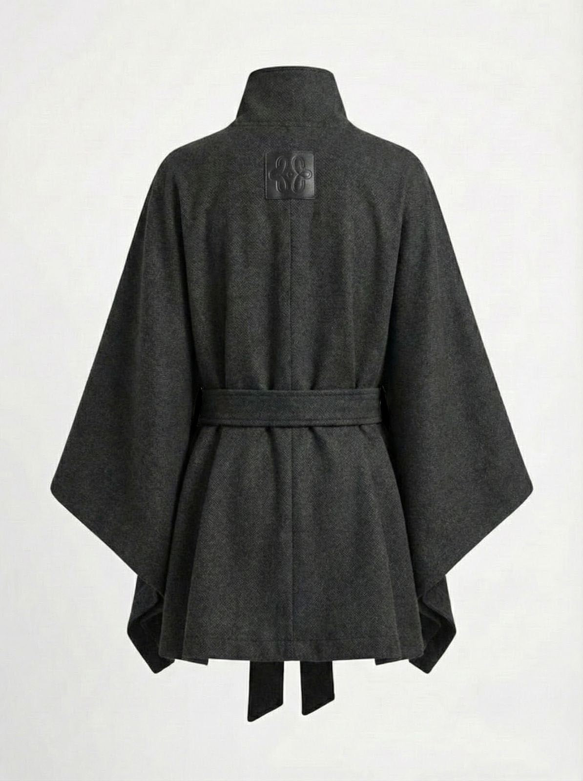 Belted Cape Jacket - 100 % wool