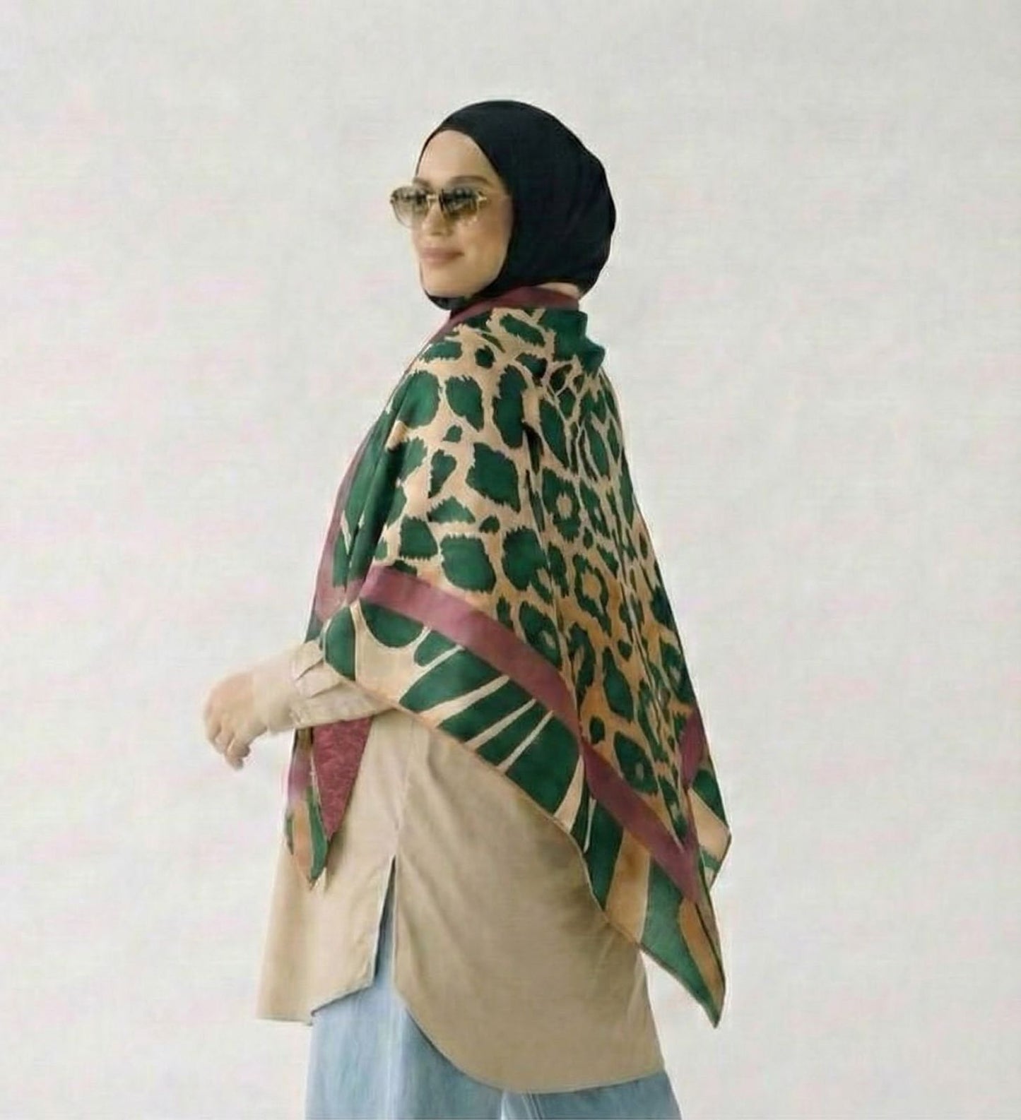 Purple Wild Wool Shawl - Double sided