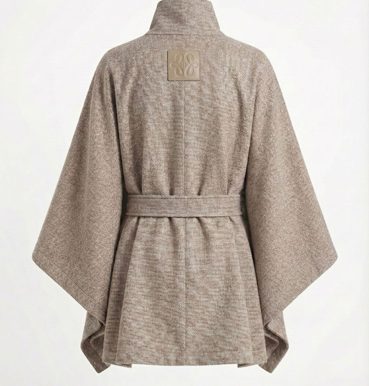 Belted Cape Jacket - 100 % wool