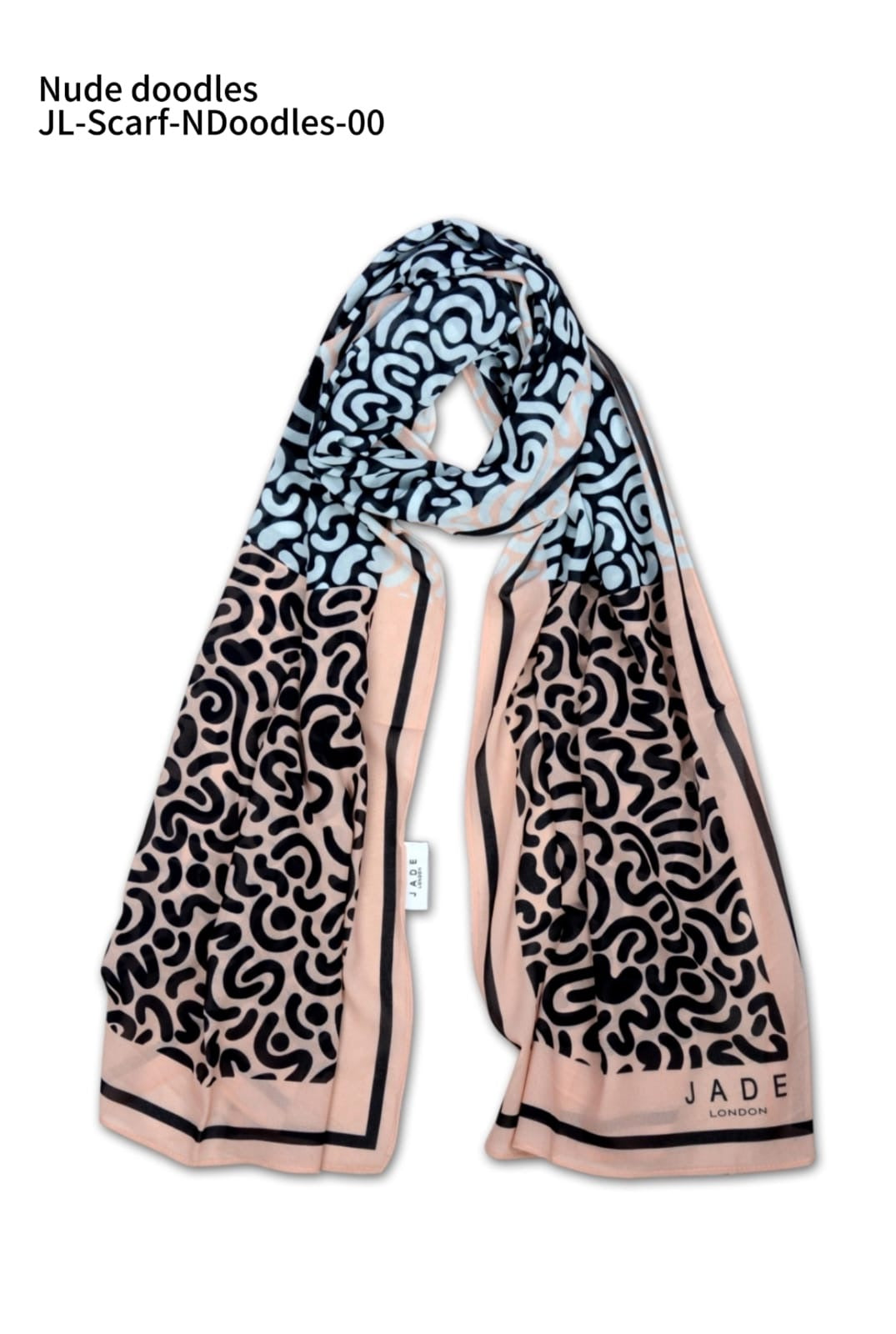 Nude doodles in chiffon