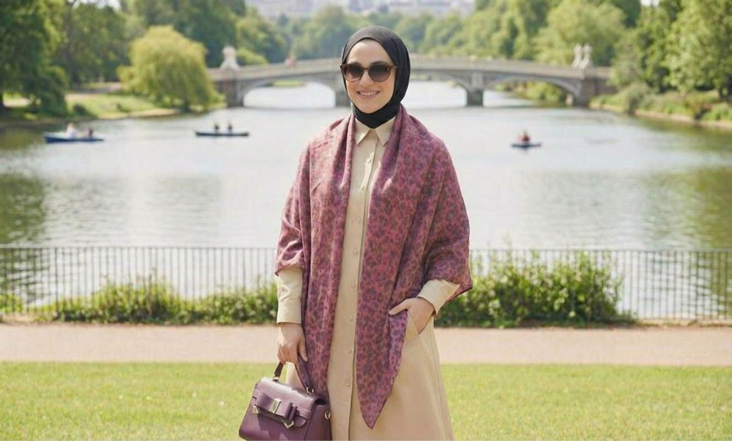 Purple Wild Wool Shawl - Double sided