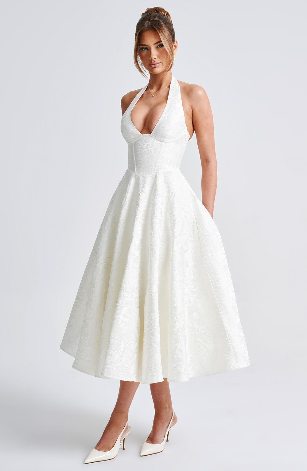 Elsa Midi Dress - Ivory