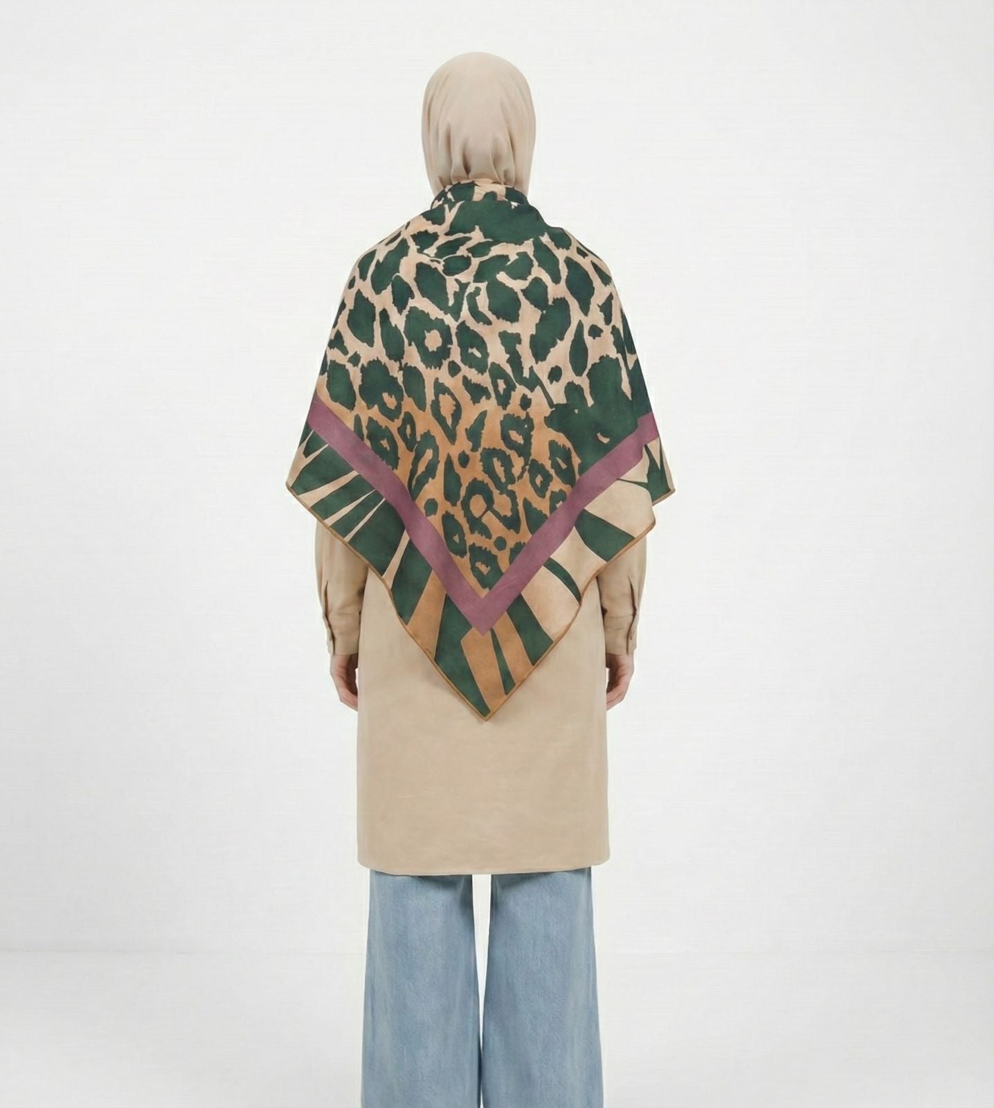 Purple Wild Wool Shawl - Double sided