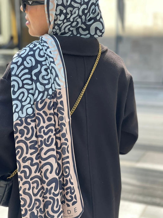 Nude doodles in chiffon